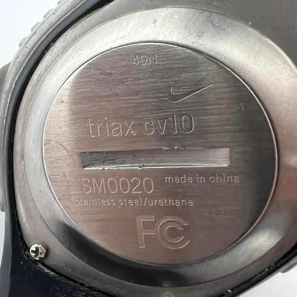 Nike Black Gray Triax CV10 SM0020 Wrist Watch Works